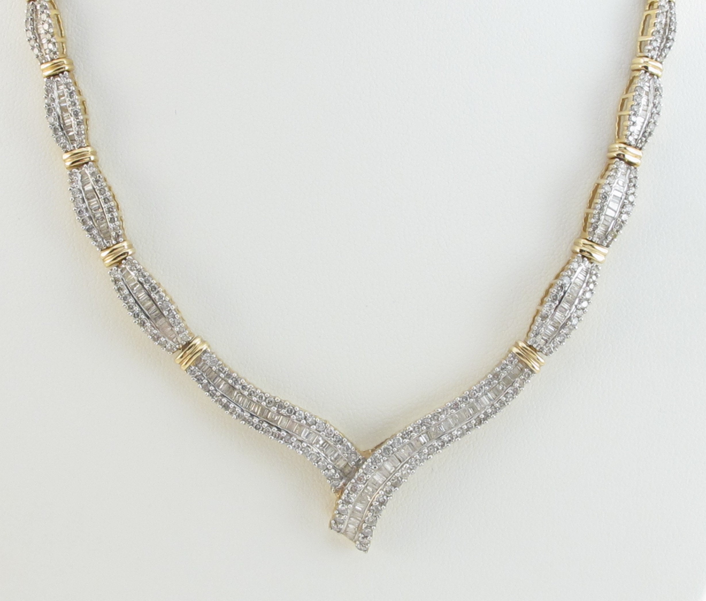 14K ゴールド ダイヤモンド ネックレス 5.00 カラット