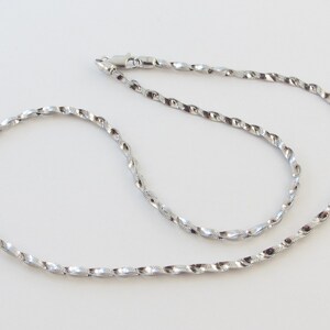 14k witgouden gevlochten visgraatketting - 18 inch