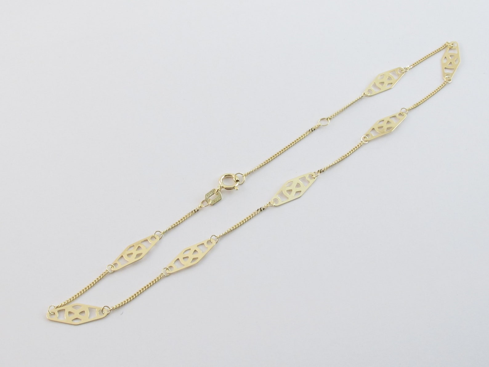 14k Yellow Gold Ankle Bracelet 10 Adjustable to 9 Etsy