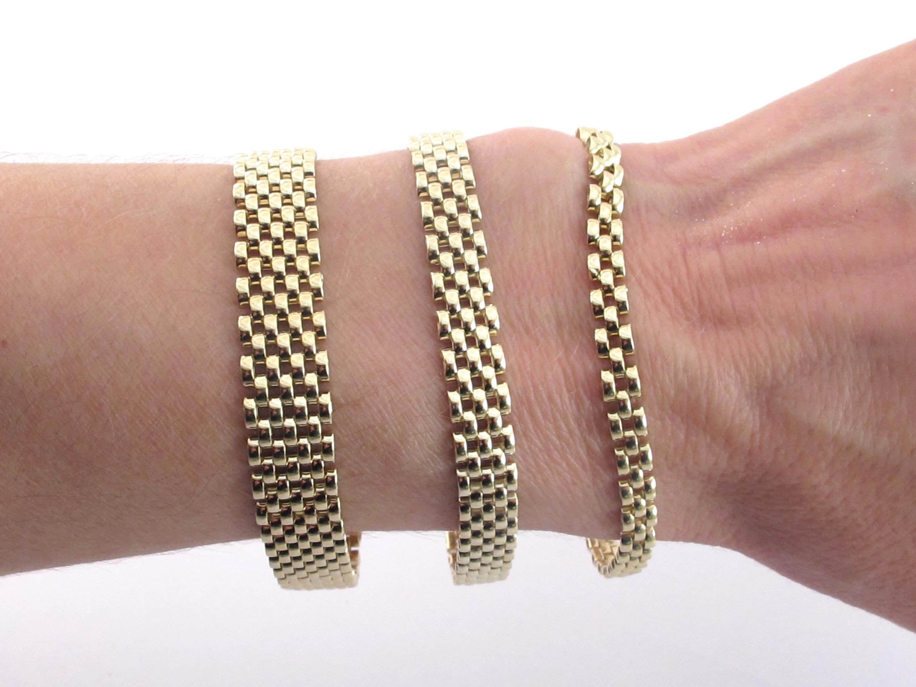14k Yellow Gold Panther Link Bracelet: Fine Jewelry Gift