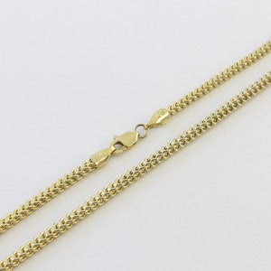 14k Yellow Gold Men&#39;s Franco Link Chain Necklace 24&quot; 9.1 grams 2 mm Wide
