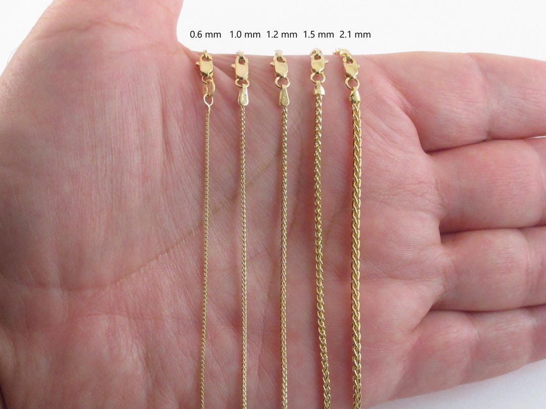 14k Yellow Gold Light Weight Wheat Chain (2.80 mm)