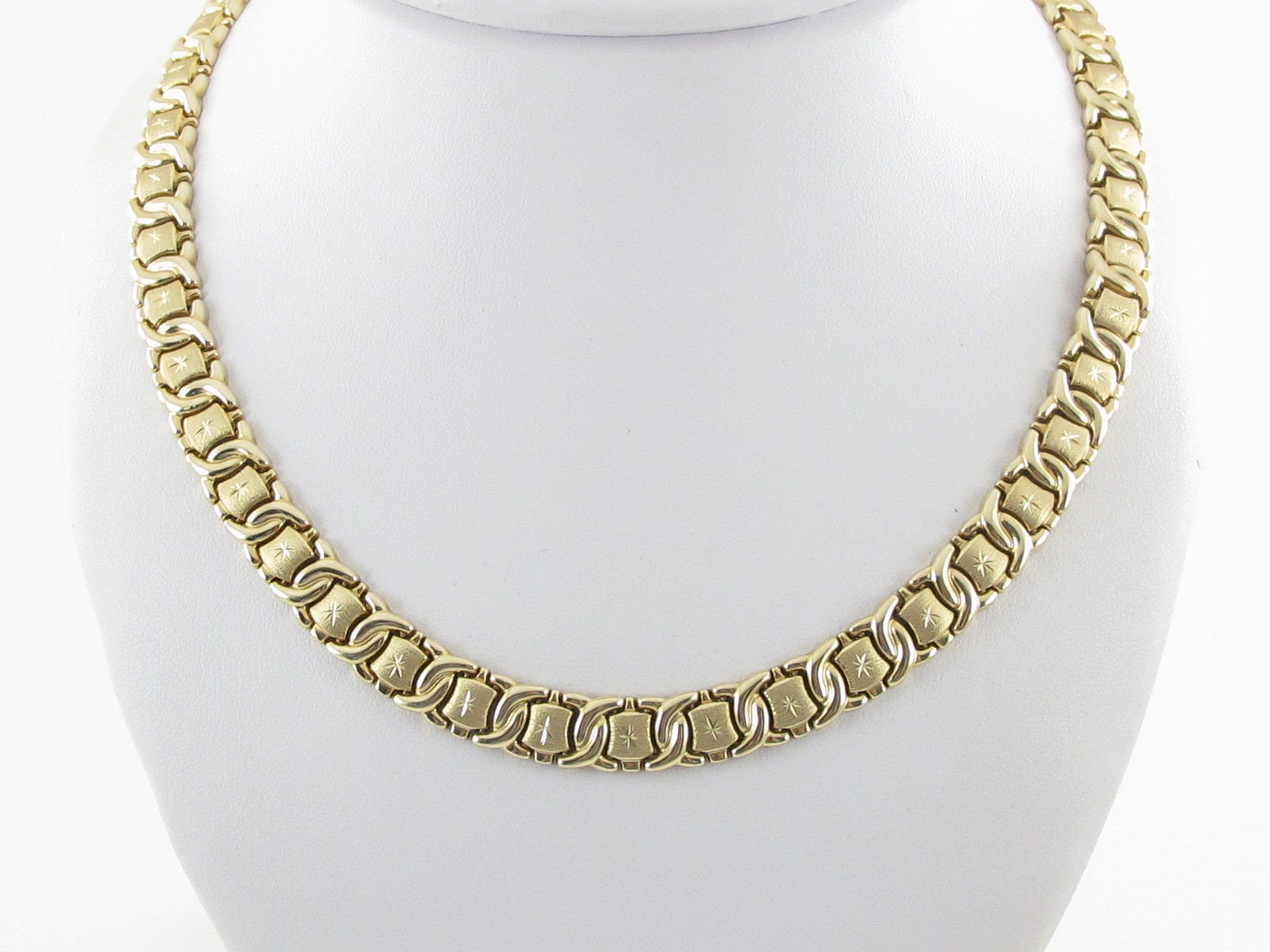 Vintage Gold Tone XO Necklace