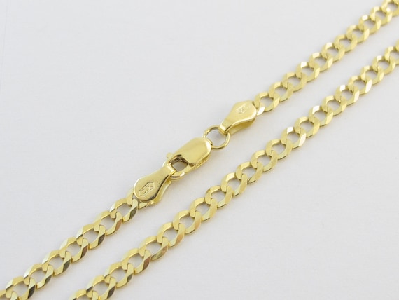 14k Yellow Gold Cuban Link Chain 