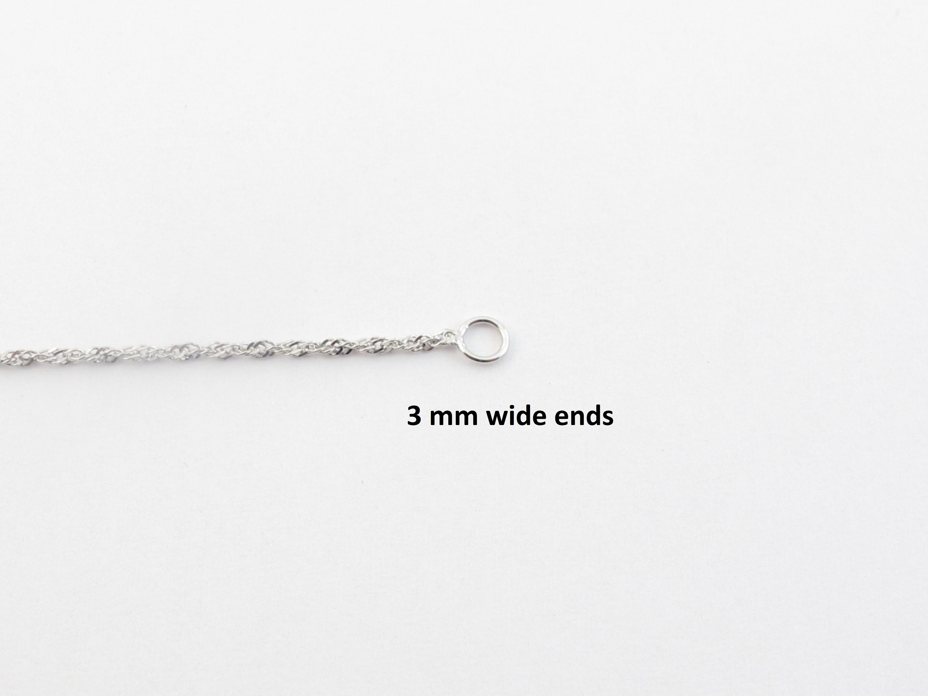 14k White Gold Singapore Chain 16 18 20 - Etsy