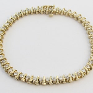Diamond Tennis Bracelet 14k Yellow Gold 7 1/4&quot; 2.00 carats