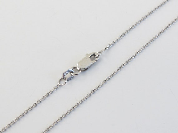 14k White Gold Cable Chain Necklace