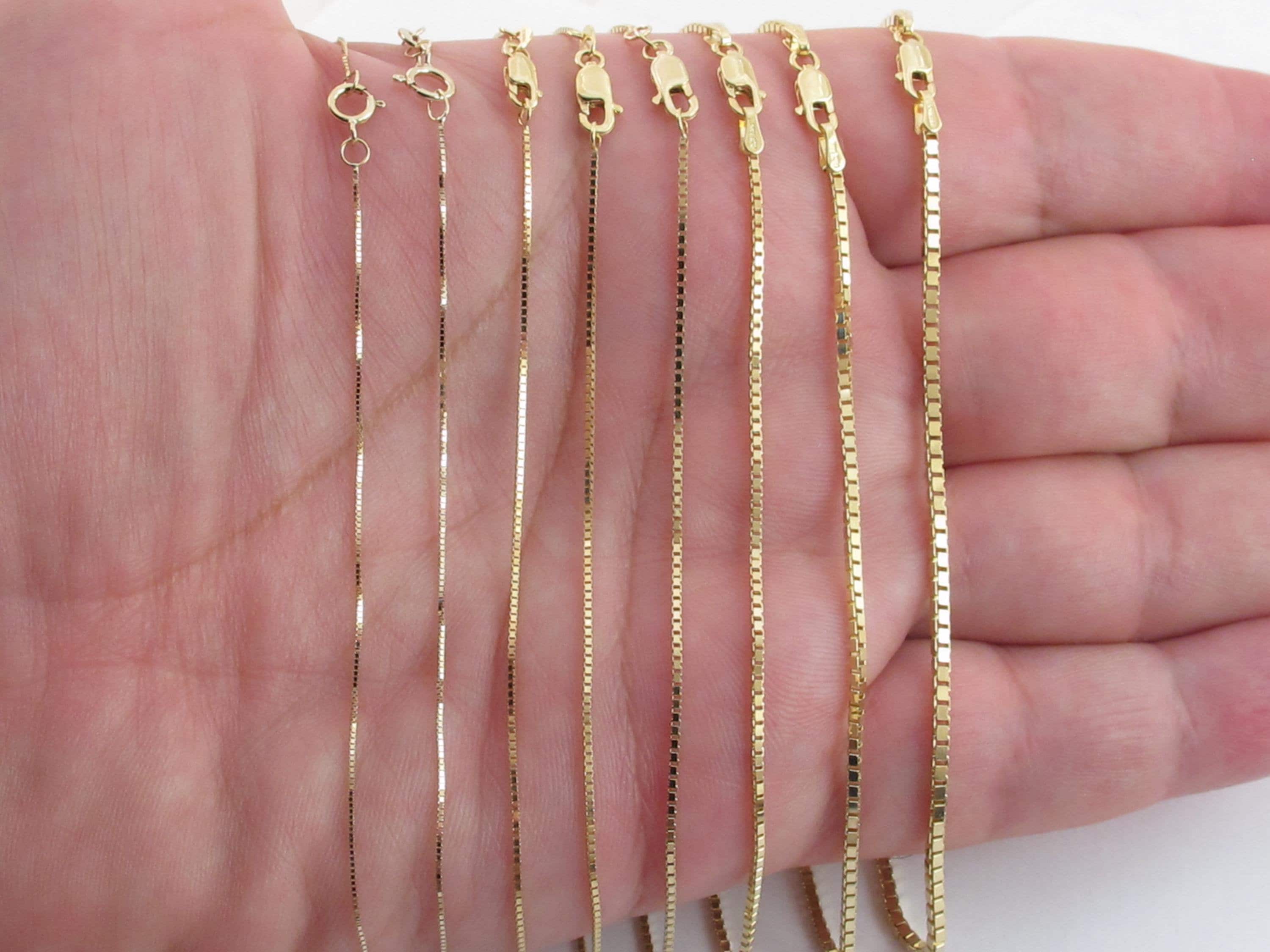 14k Solid Yellow Gold Shiny Box Chain Necklace 13 16 18 20 22 24 30 0.45, 0.6 Mm, 0.7 Mm ,0.8 Mm ,1.0 Mm ,1.1 Mm ,1.4 Mm,1.6 Mm - Etsy 14k Solid Yellow Gold Shiny Box Chain Necklace 13 16 18 20 22 24 30 0.45, 0.6 Mm, 0.7 Mm ,0.8 Mm ,1.0 Mm ,1.1 Mm ,1.4 Mm,1.6 Mm - Etsy