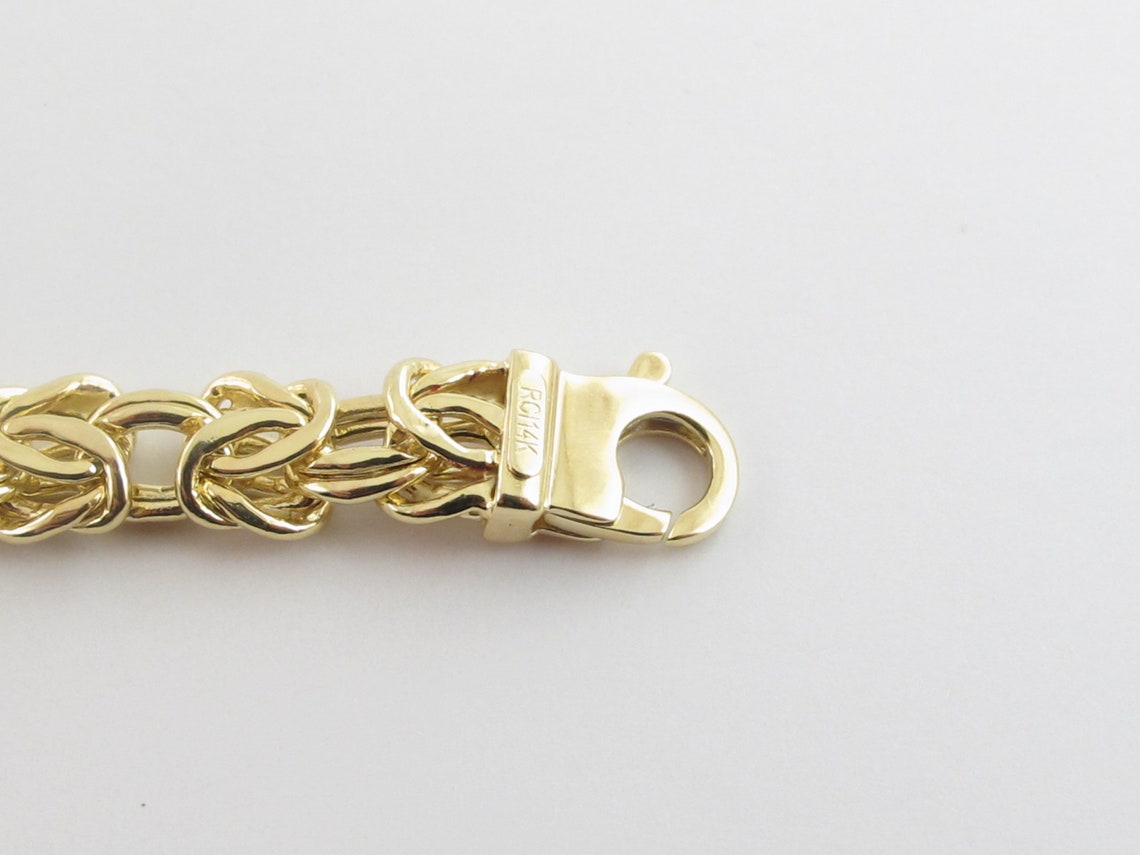 14k Yellow Gold Byzantine Bracelet Available In 7 1/4 | Etsy