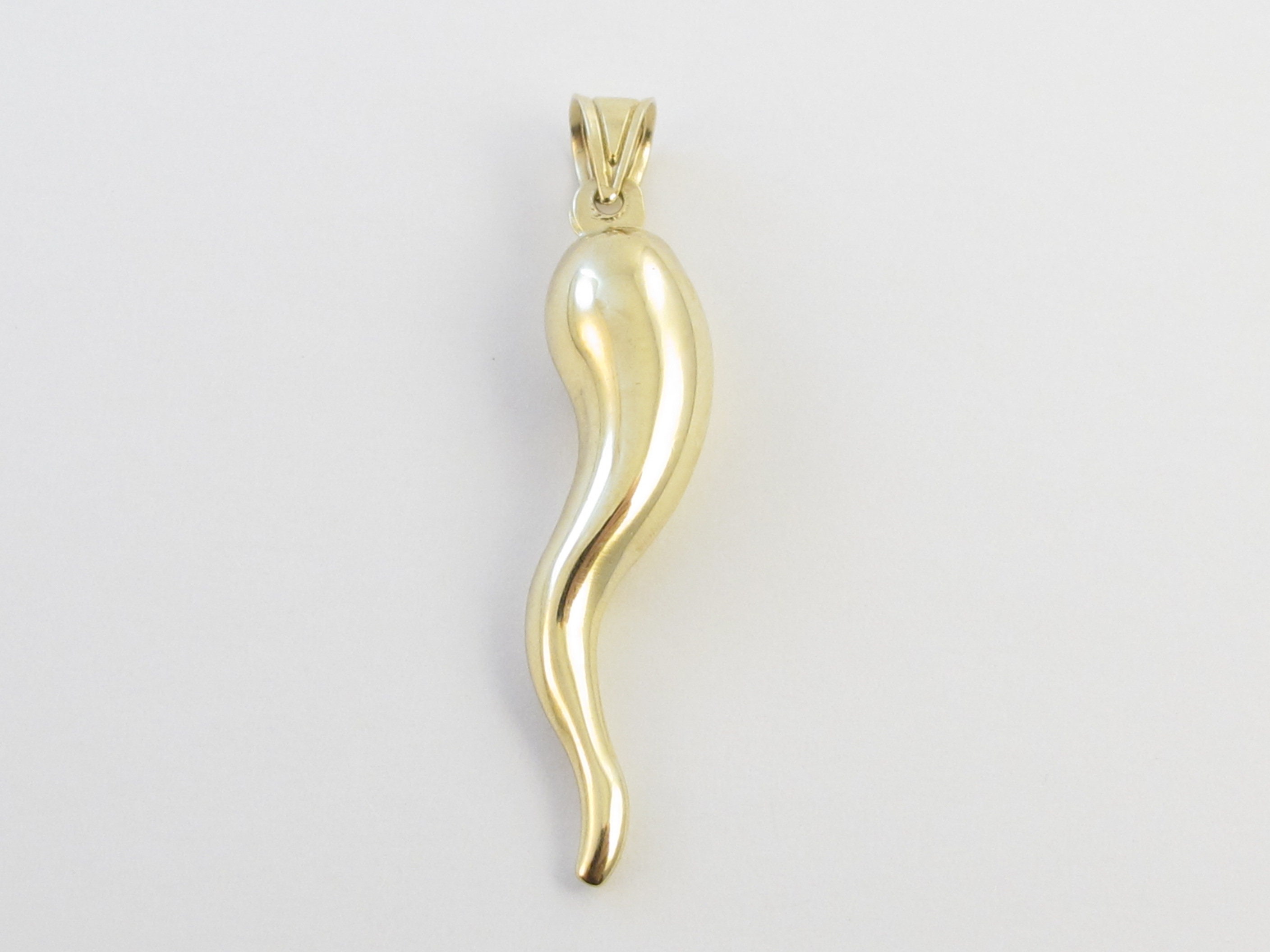 14k italienne corne charme pendentif en or jaune - porte-bonheur - Evil Eye Protection 14k italienne corne charme charme corne pendentif en or jaune - porte-bonheur - Evil Eye Protection 9fa492