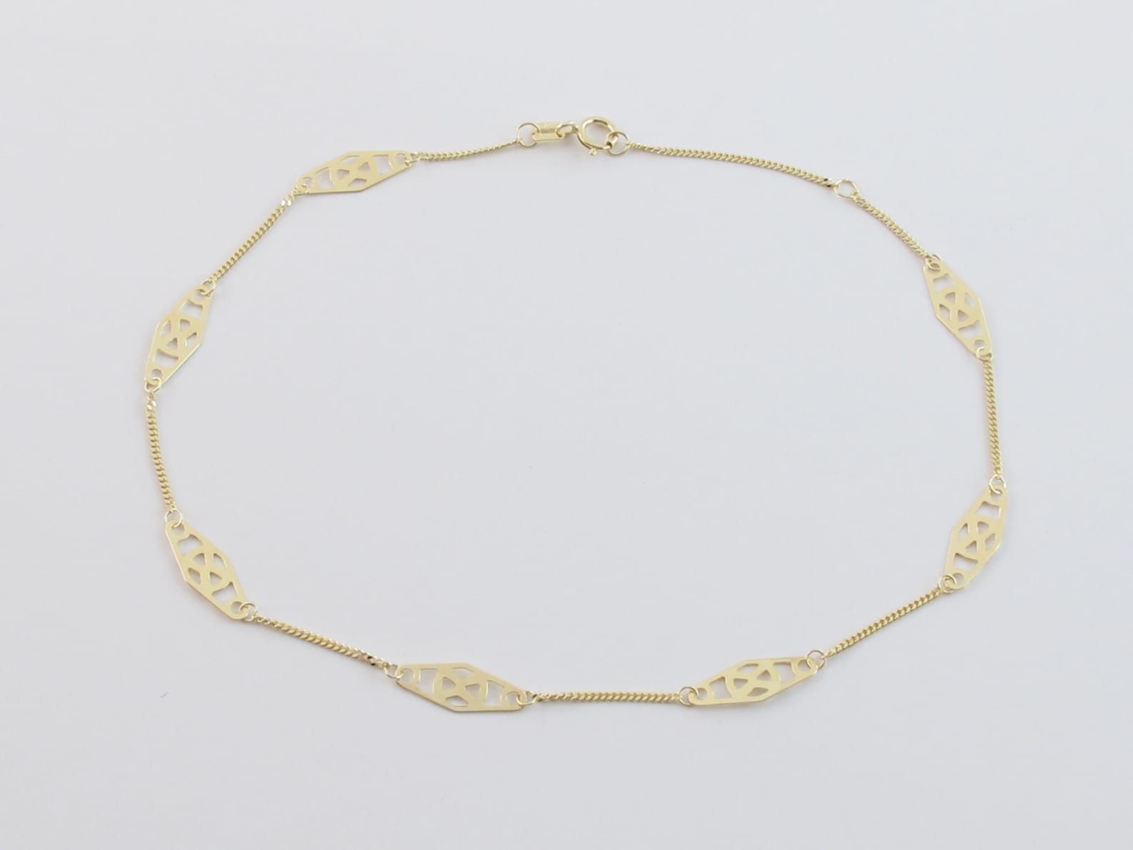 14k Yellow Gold Ankle Bracelet 10 Adjustable to 9 Etsy