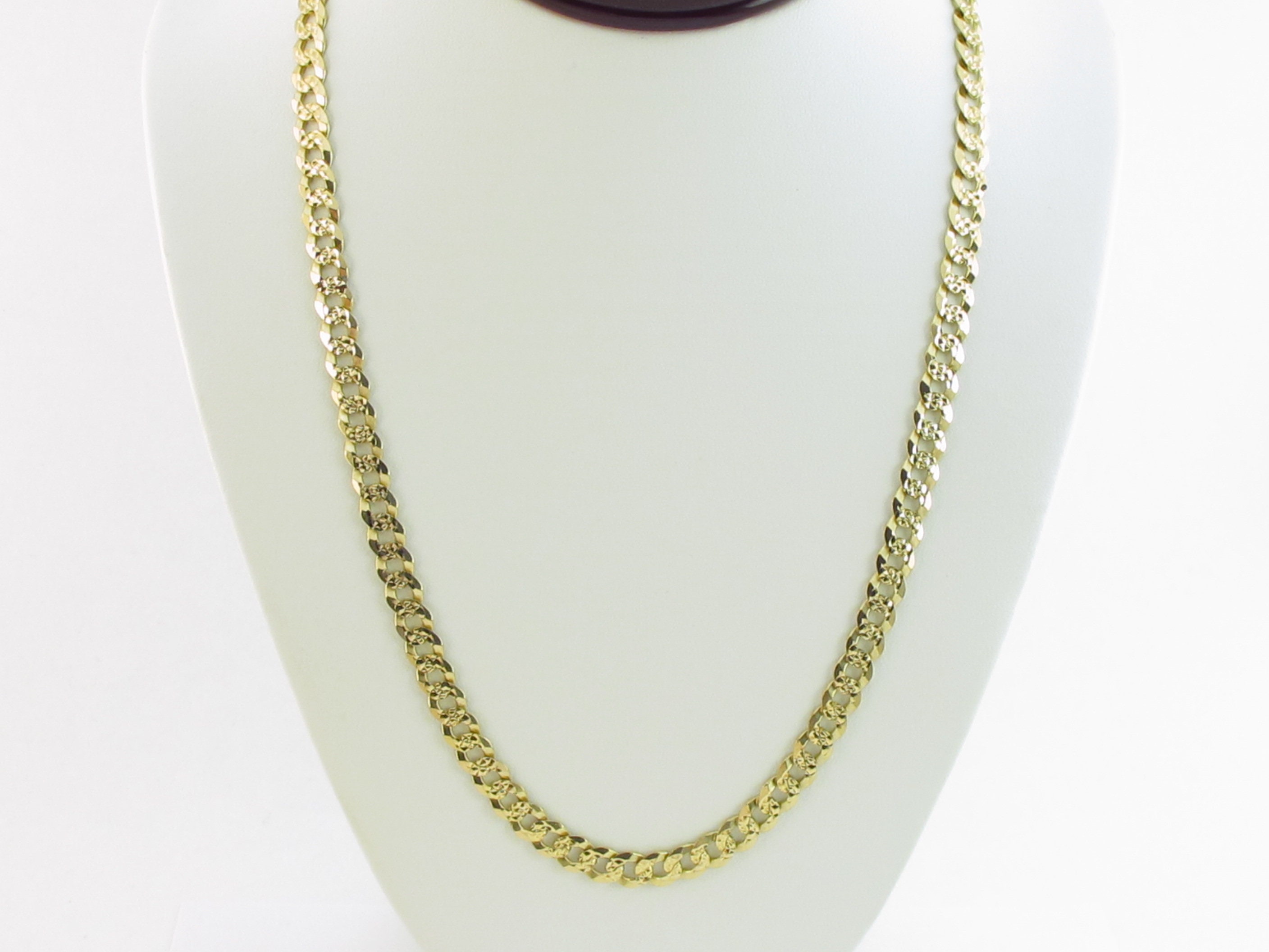 Kette Weißgold 14 Karat Weißgold Kubanische Bordsteinkette - 2-8,5 Mm Breit, 16-30 Zoll Lang, Mit Krebsverschluss Weißgold Bordsteinkette