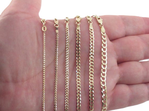 JEWELHEART Cadena De Eslabones Cubanos Doble De Oro De 14 Quilates Para Hombre, Collar De Eslabones
