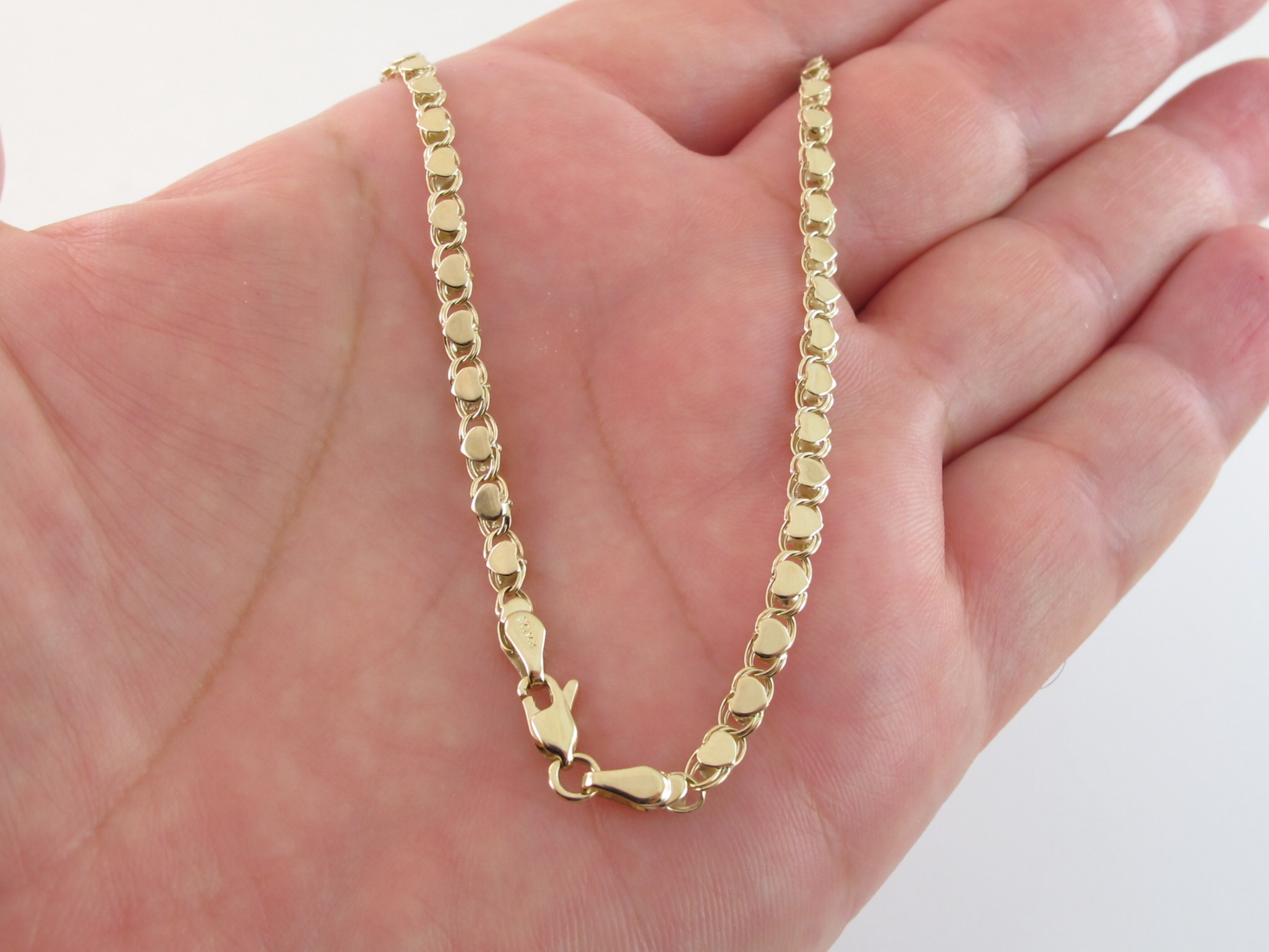 Herz Fußkettchen Roségold - Champagner Satinband – Selfmade Jewelry