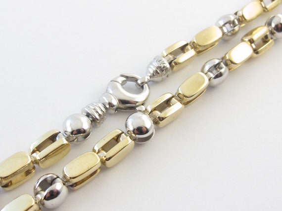 14K Gold Men's Ball Bar Link Chain 24 