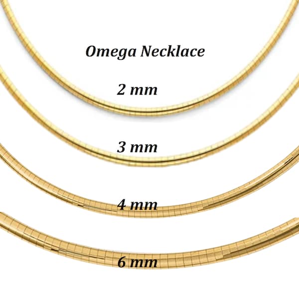 Gold Omega Chain Etsy