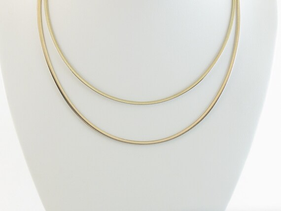 Shiny Omega Necklace Reversible 14k 