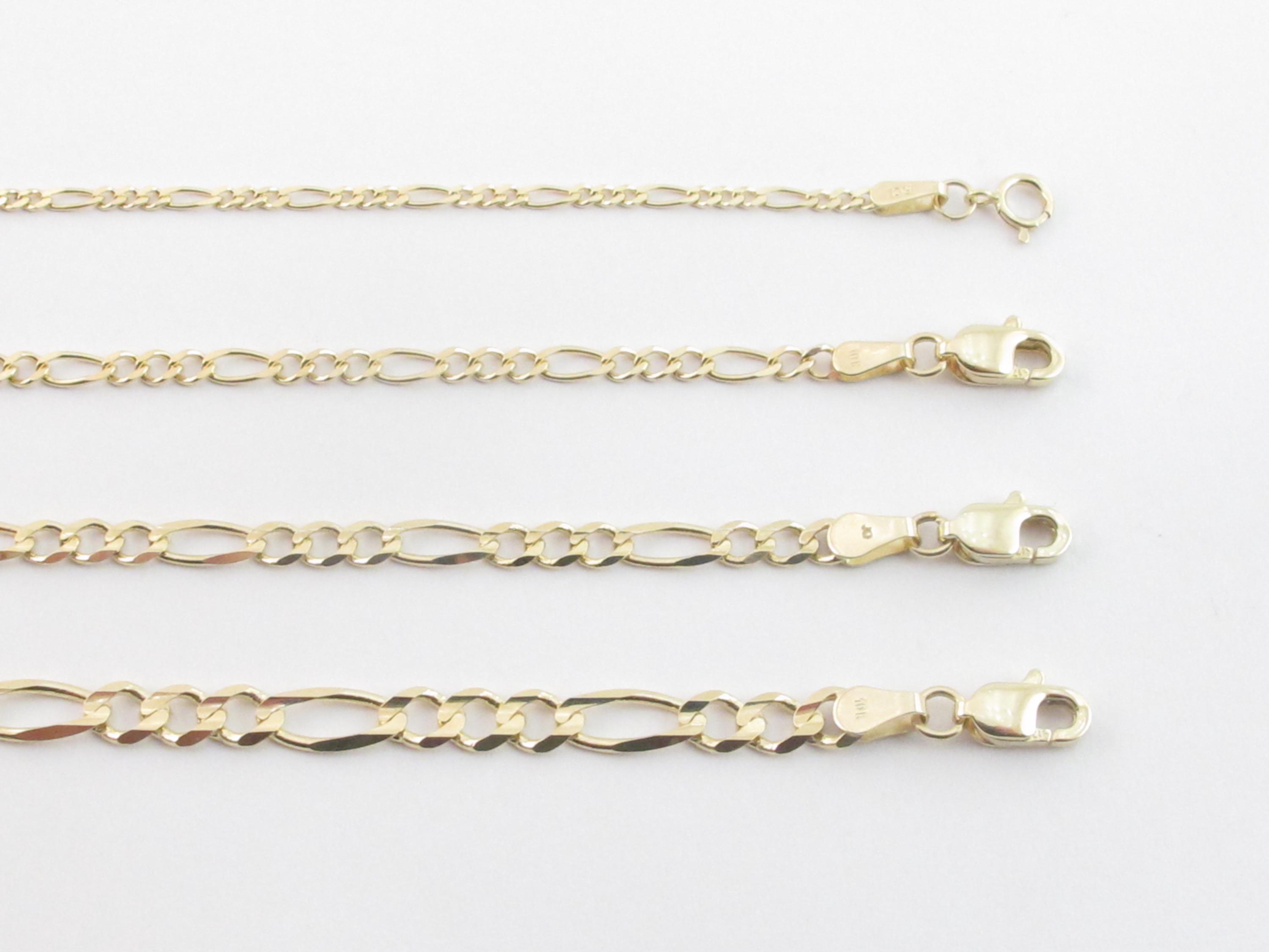 10 K 3.0 Mm Figaro Kette Halskette – 50,8 Cm – Höhere Gold