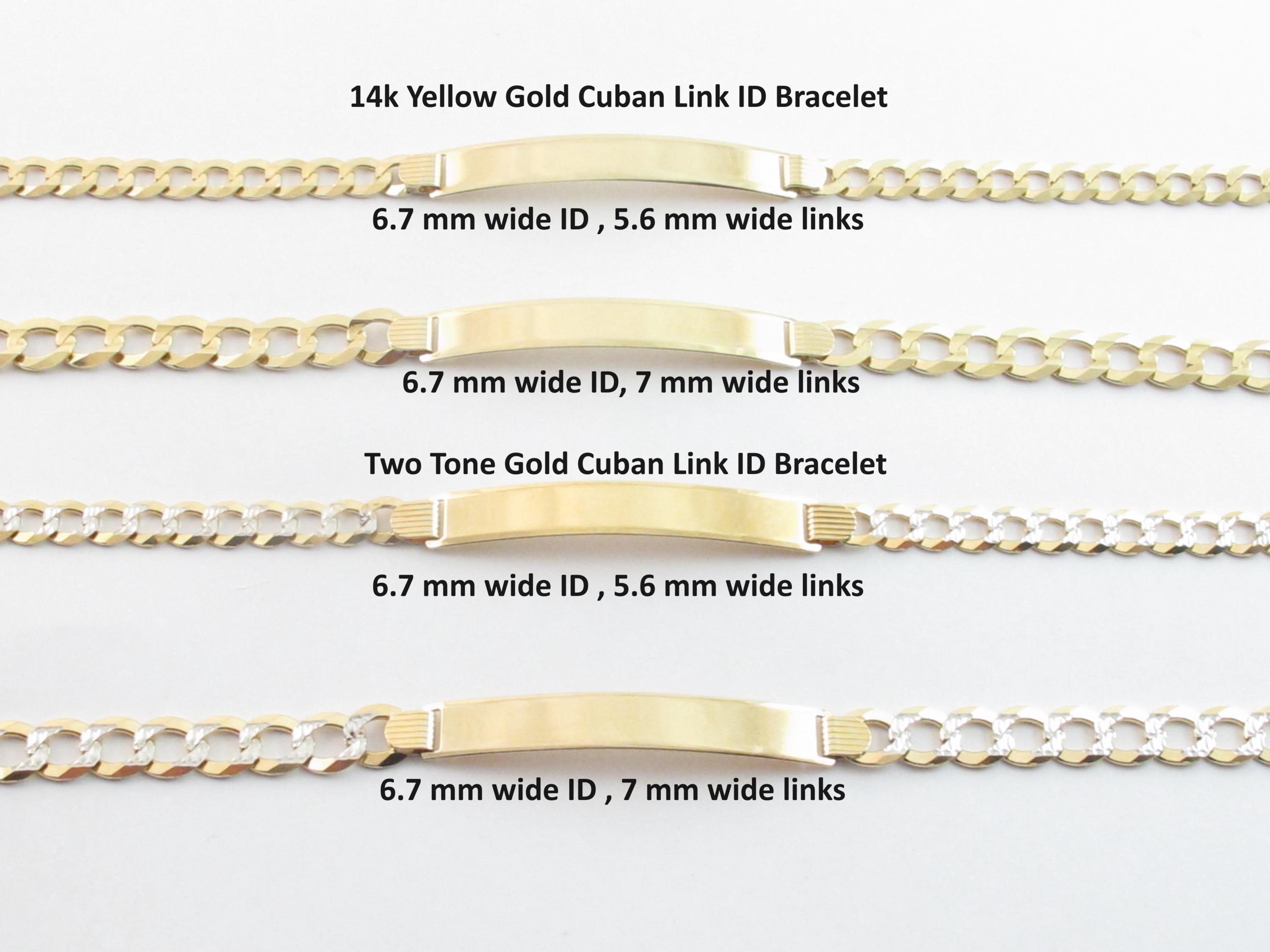 Baby ID Del Braccialetto 585 Oro 14 Cm Gioielli Figaro * Con Incisione * MADE IN GERMANY 5.53043 - Foto 8