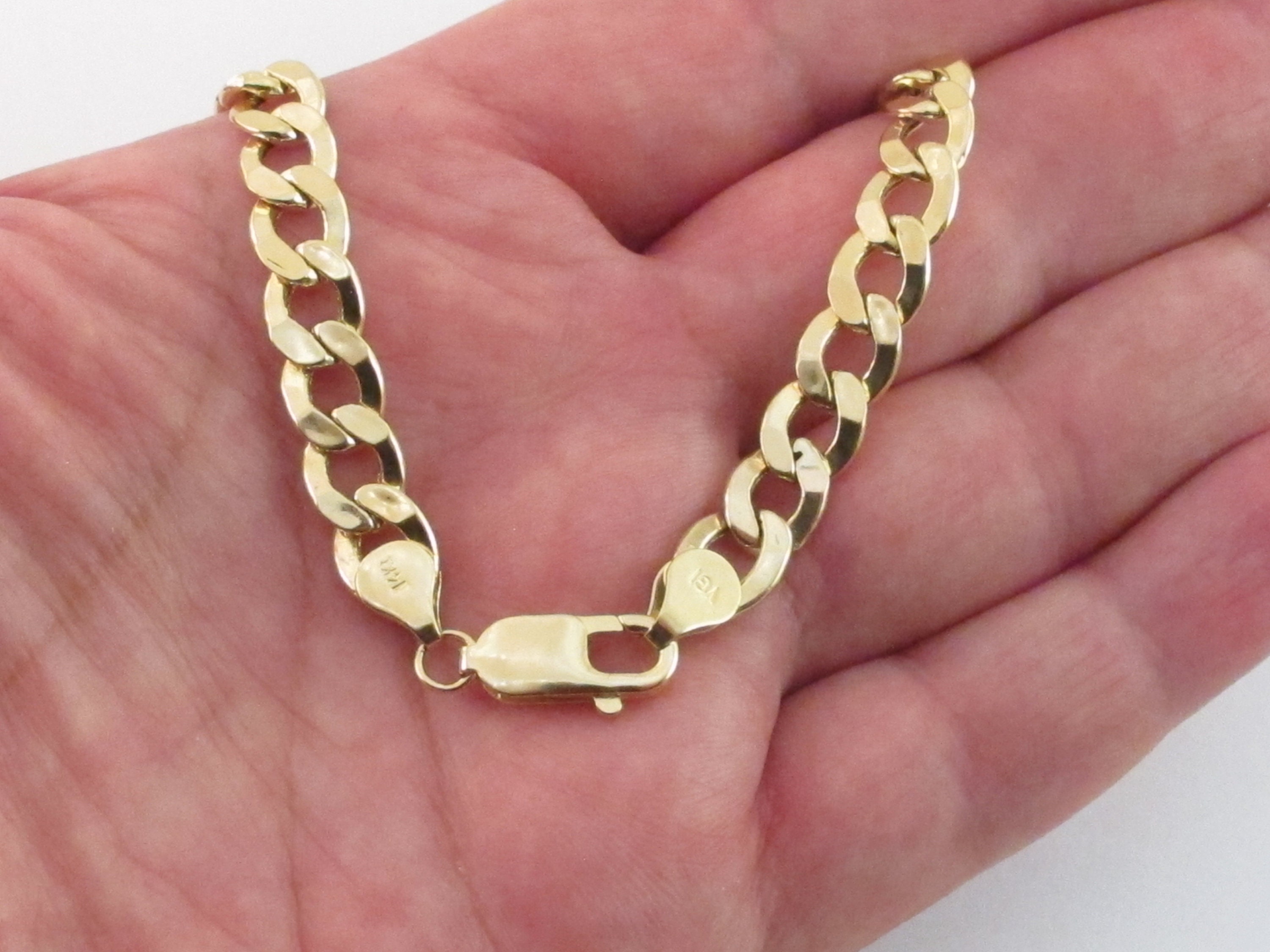 5mm Armband Panzerkette, 585 Gelbgold, 21cm