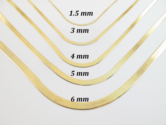 Herringbone Chain Necklace 14K