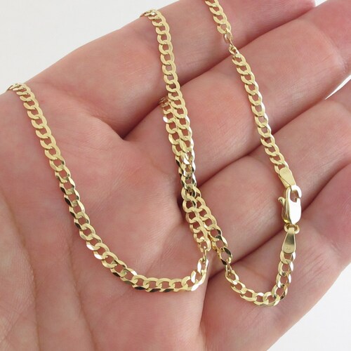 14k Solid Yellow Gold Cuban Curb Link 