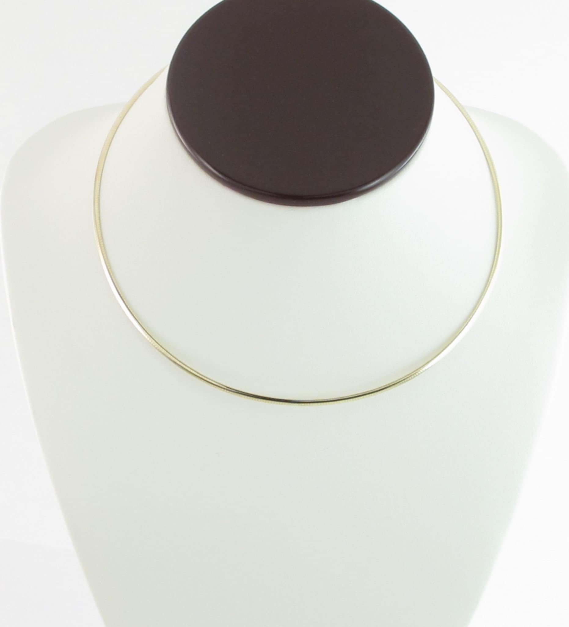 14k Yellow Gold Classic Omega Necklace 16