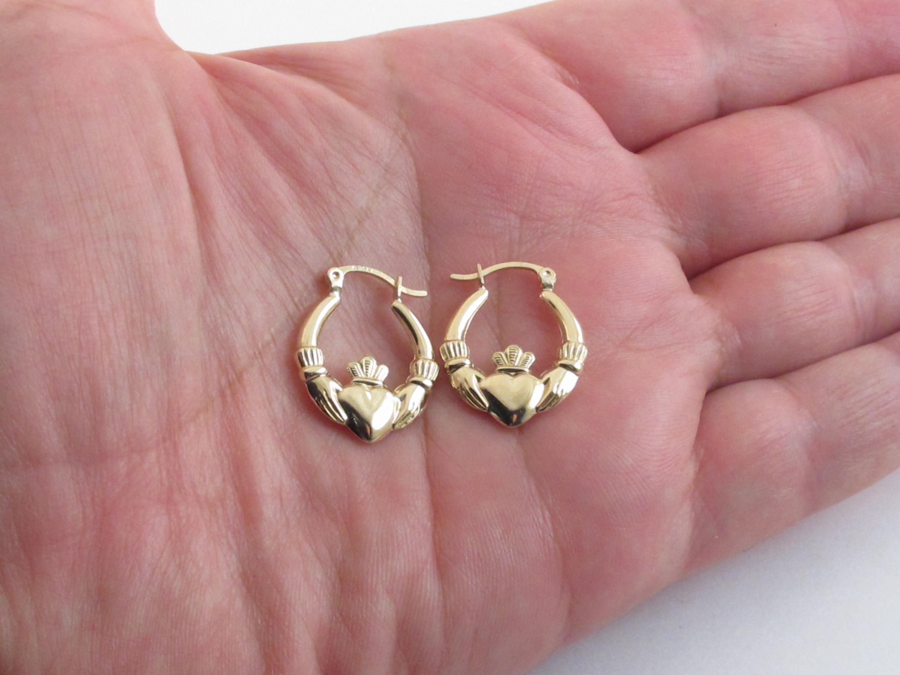 Orecchini A Cerchio Bold Sparkle Medium In Oro 14kt - Foto 5