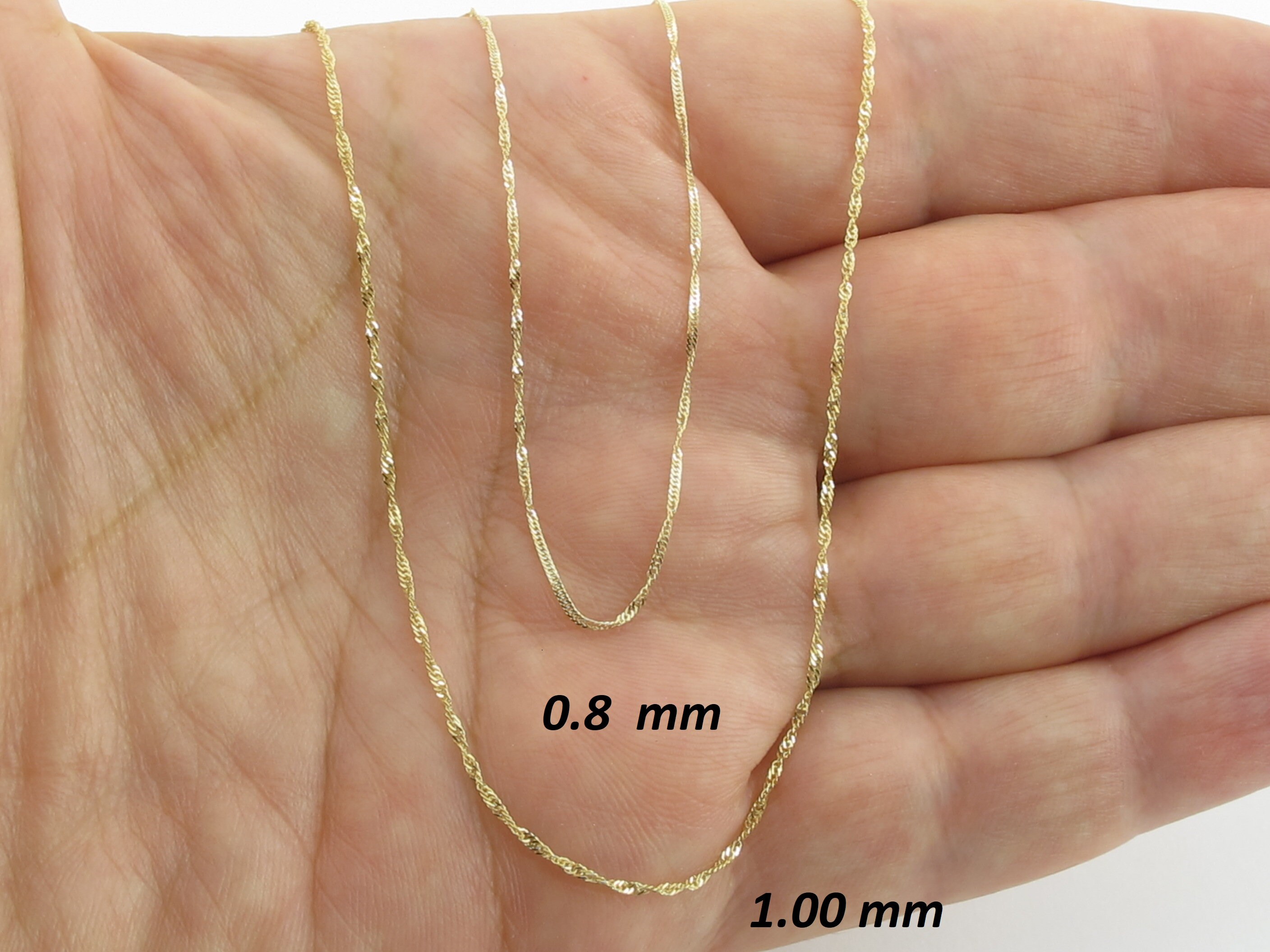 Gift box Details about Men's 1mm 14K Yellow Gold Chain Singapore Chain Necklace Gift box Details about Men's 1mm 14K Yellow Gold Chain Singapore Chain Necklace