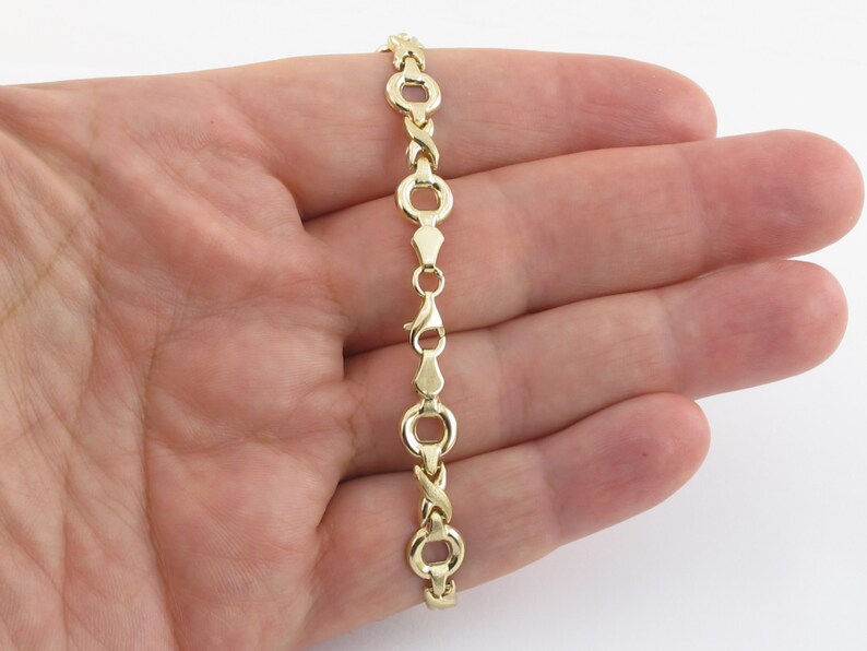 14k Yellow Gold XO Bracelet Etsy
