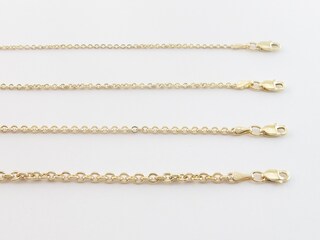 Collana A Catena Forsantina In Oro Giallo 14K - Larghezza 1,5 Mm, Varie Lunghezze, In Confezione Regalo