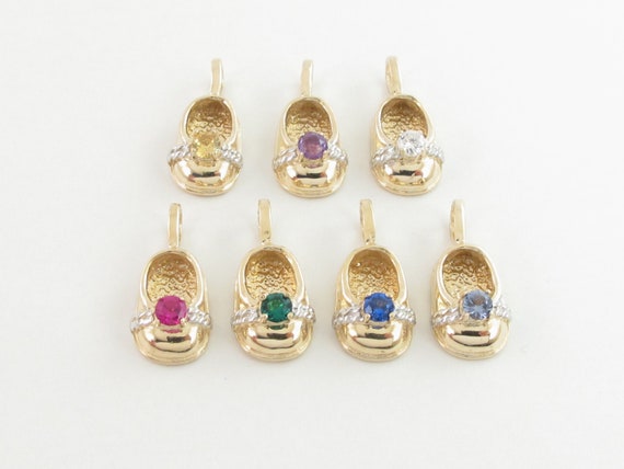 14k Yellow Gold Baby Shoe Charm Pendant Available In All The - Gold Baby Shoe Pendant 14k Yellow Gold Baby Shoe Charm Pendant Available In All The - Gold Baby Shoe Pendant