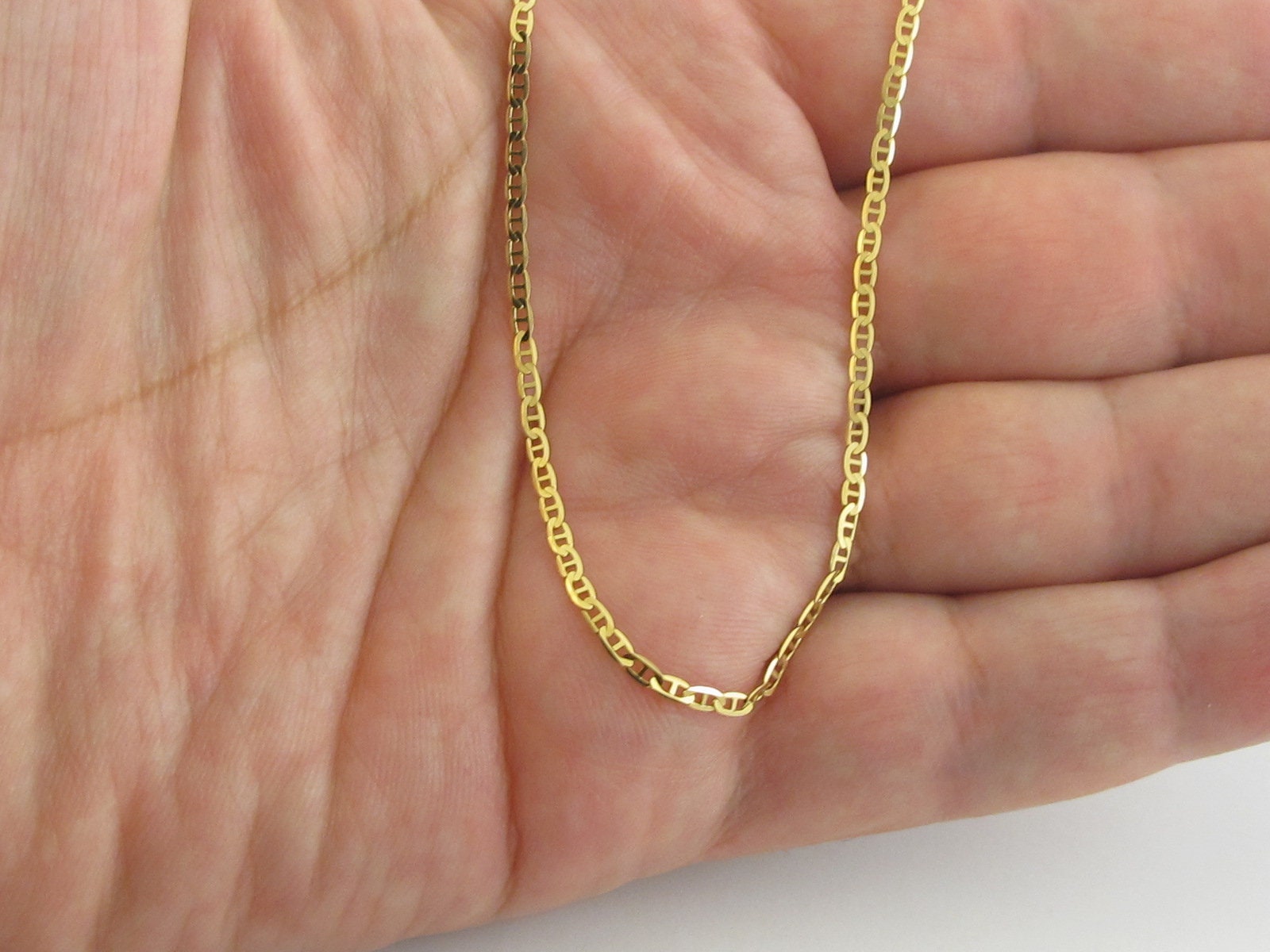 14k Yellow Gold Anchor Link Chain 