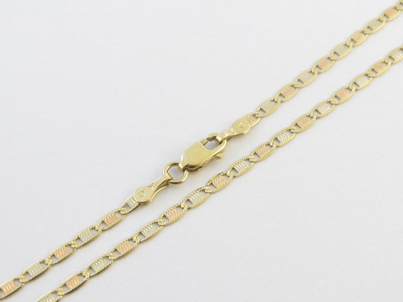 14k Yellow White and Rose Gold Anchor 