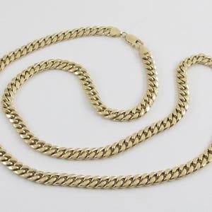10K Yellow Gold Hollow Miami Cuban Link Chain Necklace 30&quot; 41.7 grams