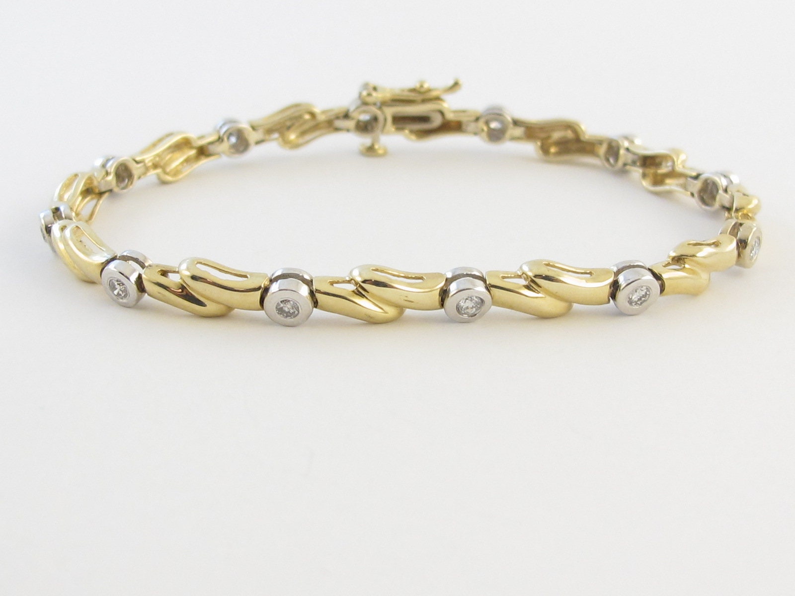Sterling Silver Diamond Tennis Bracelet X And O Gold Bracelet 10k
