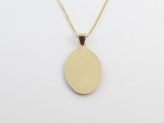 RAIDIN Collana Vergine Maria In Acciaio Inox Placcato Oro 18K – Ciondolo Religioso Regalo Per Donne E Ragazze