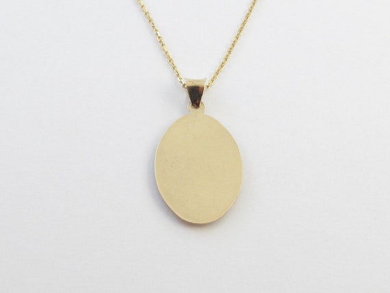 RAIDIN Collana Vergine Maria In Acciaio Inox Placcato Oro 18K – Ciondolo Religioso Regalo Per Donne E Ragazze