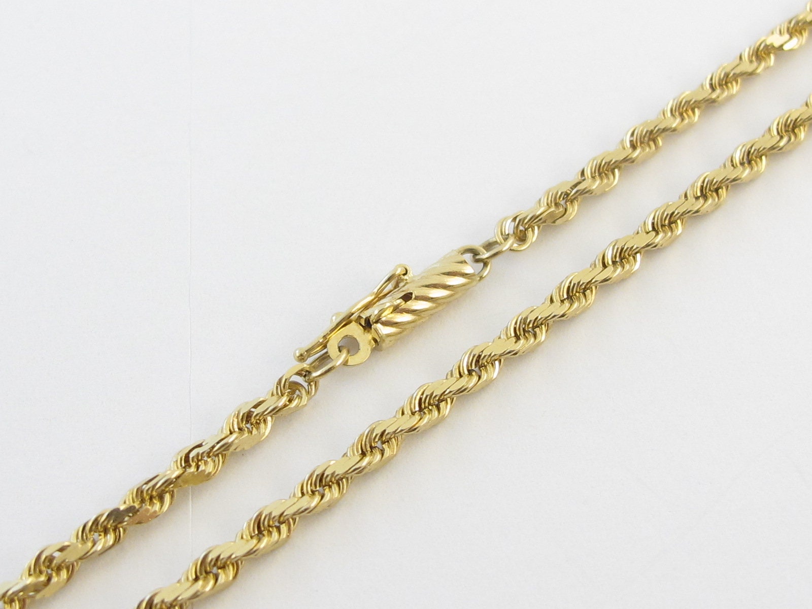 14k Solid Yellow Gold Rope Chain 