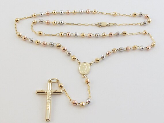 14k rose gold rosary