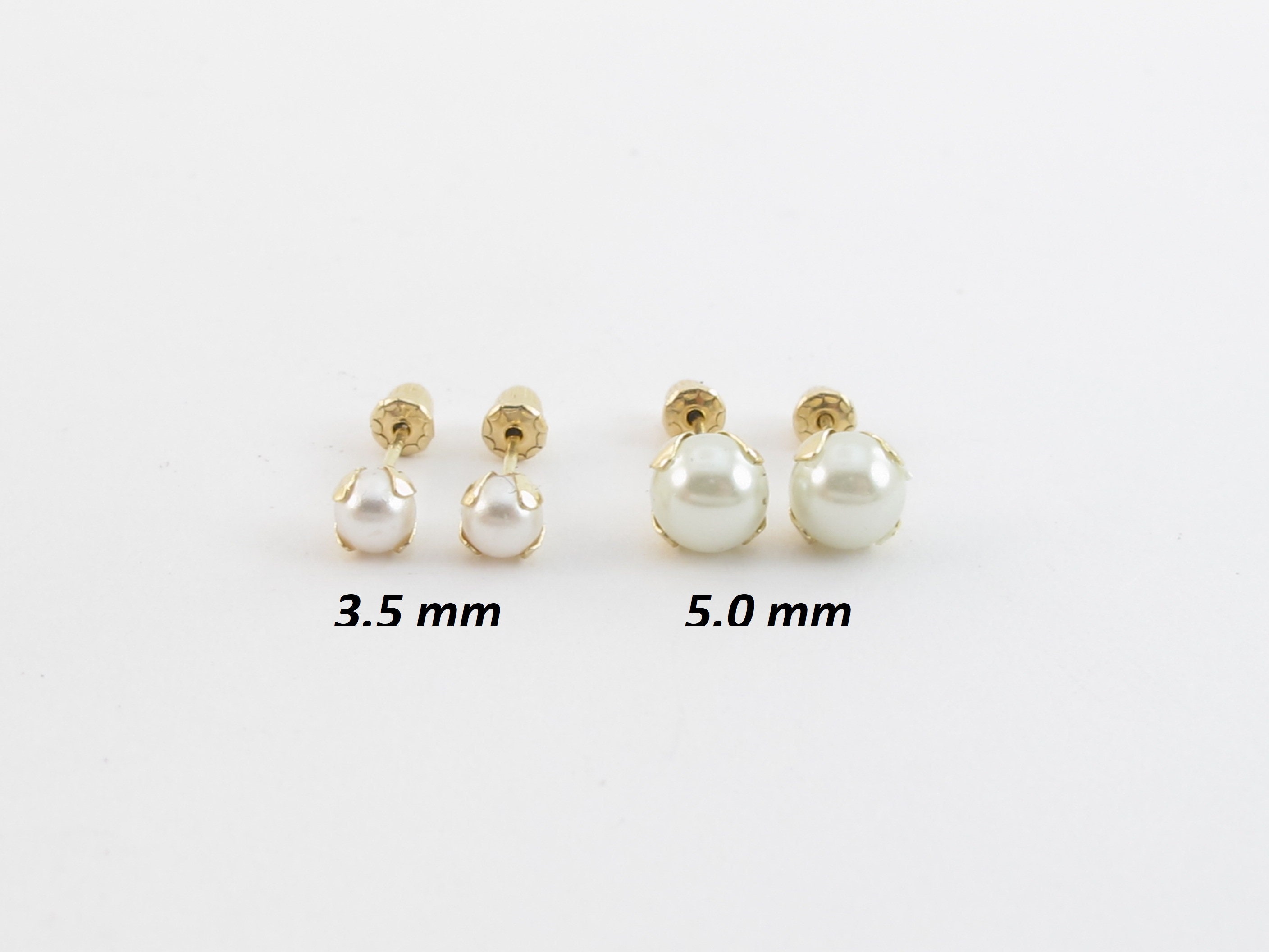 Pearl stud earrings with screw backs online