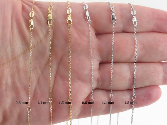 thumbnail image 2 of 14k Solid Yellow Gold 1mm Cable Chain Extender Necklace – 1 To 10 Inch – Made In USA 2 of 6