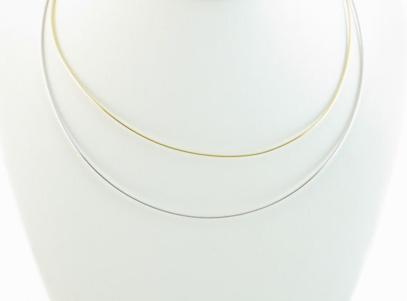 14k white gold omega necklace