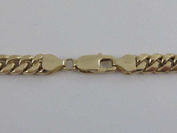 10K Yellow Gold Hollow Miami Cuban Link Chain Necklace 30