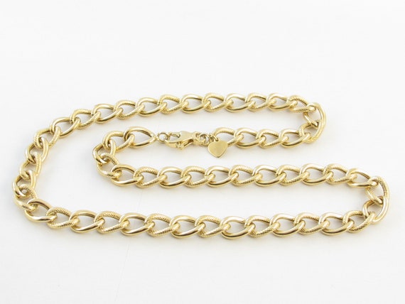 14k Yellow Gold Rolo Link Chain Necklace 16 18 20 22 24 Great