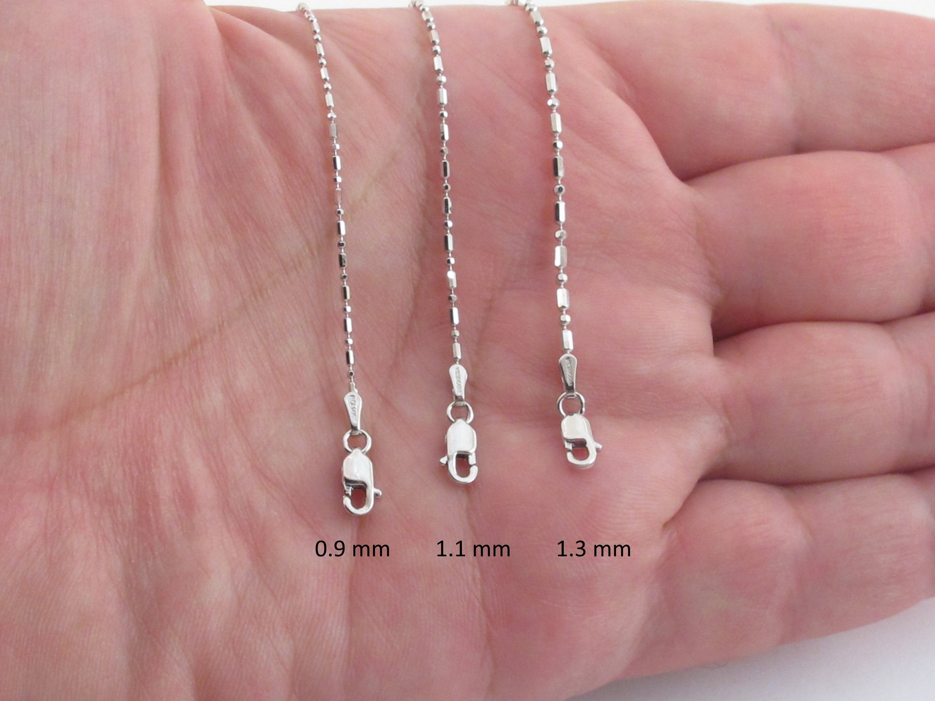 14K ゴールド シャイニー ビーズ チェーン ネックレス 0.9 mm 14K ゴールド シャイニー ビーズ チェーン ネックレス 0.9 mm