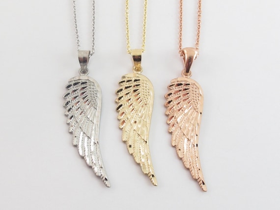 gold angel wing locket