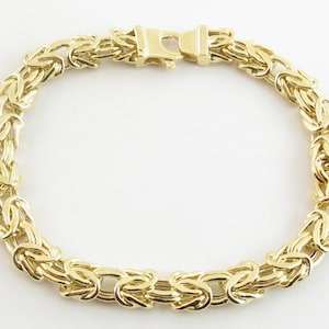 14k Yellow Gold Byzantine Bracelet Available In 7 1/4&quot; And 8&quot; Long