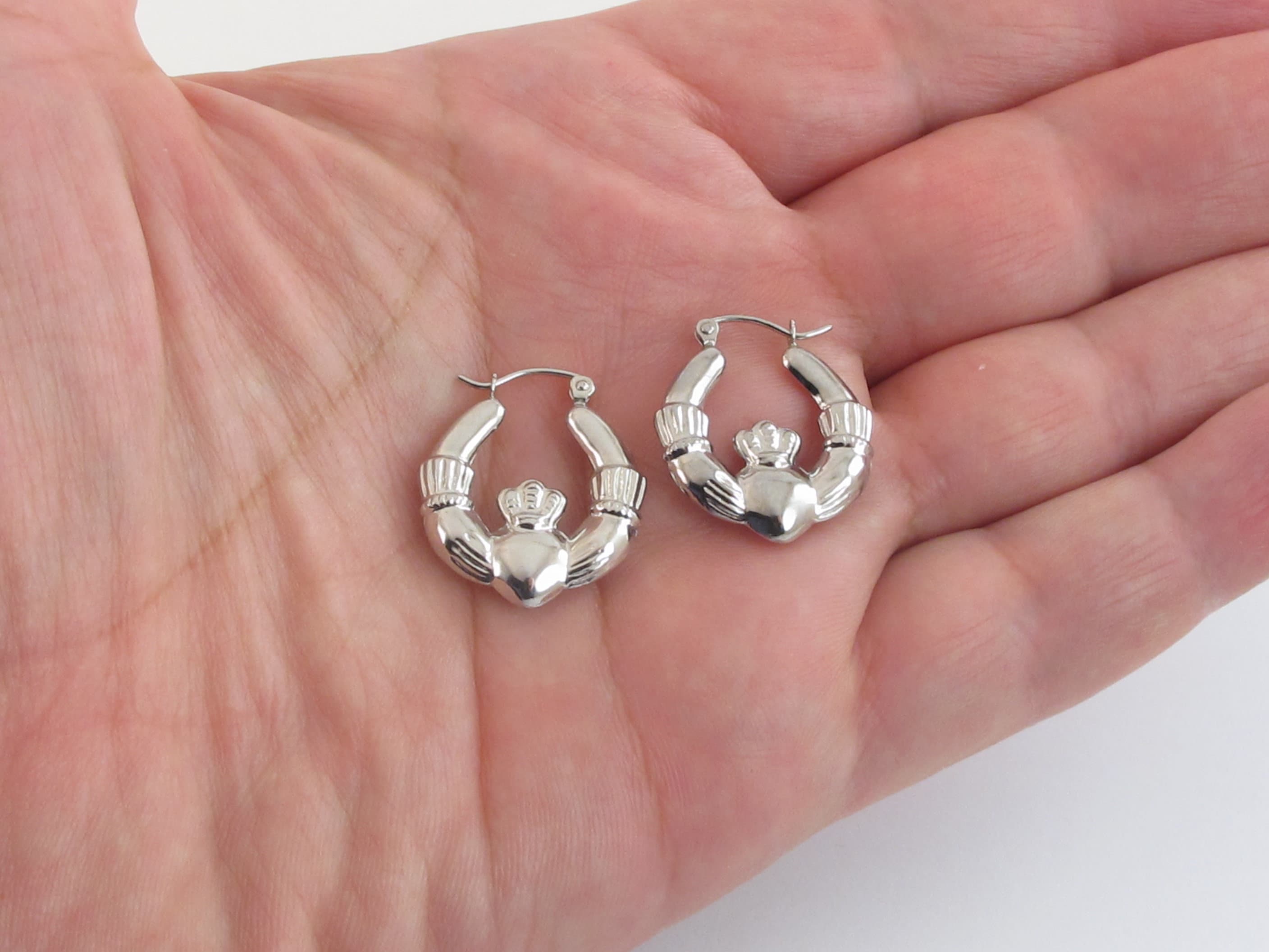 Orecchini A Cerchio Bold Sparkle Medium In Oro 14kt - Foto 8