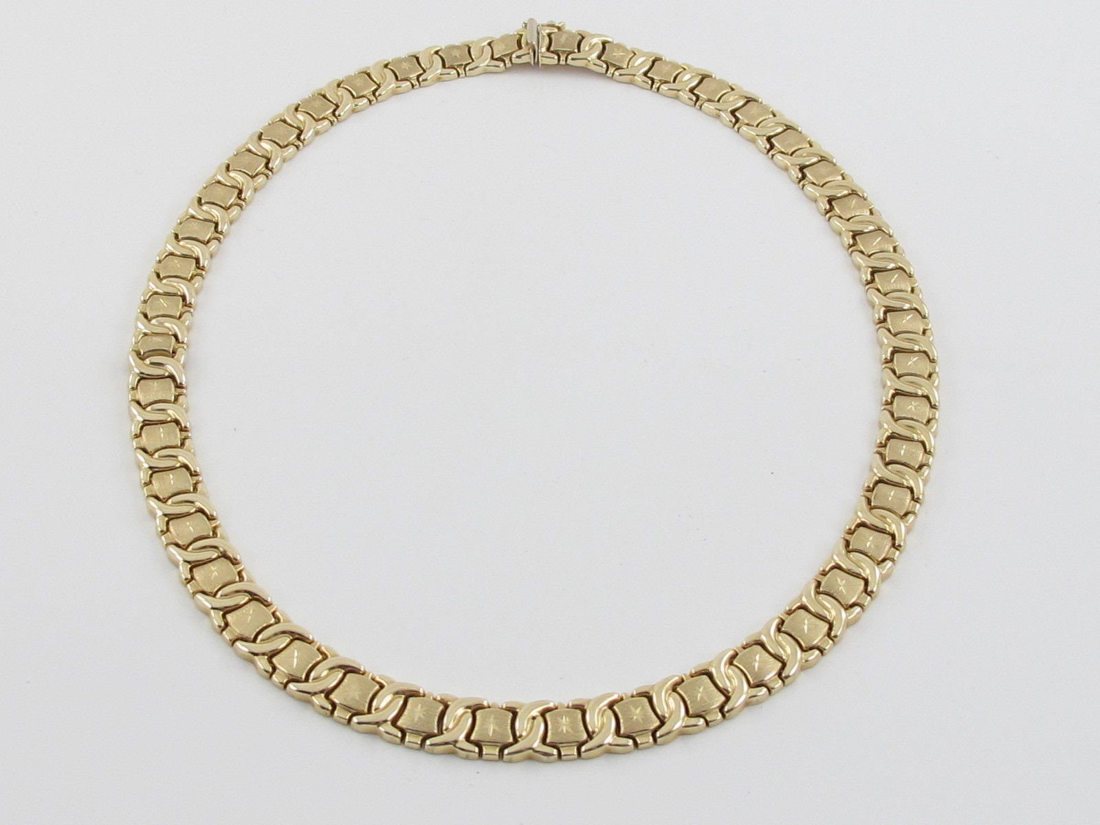 14K Yellow Gold X And O Necklace 18 32.00 grams 10 mm Etsy